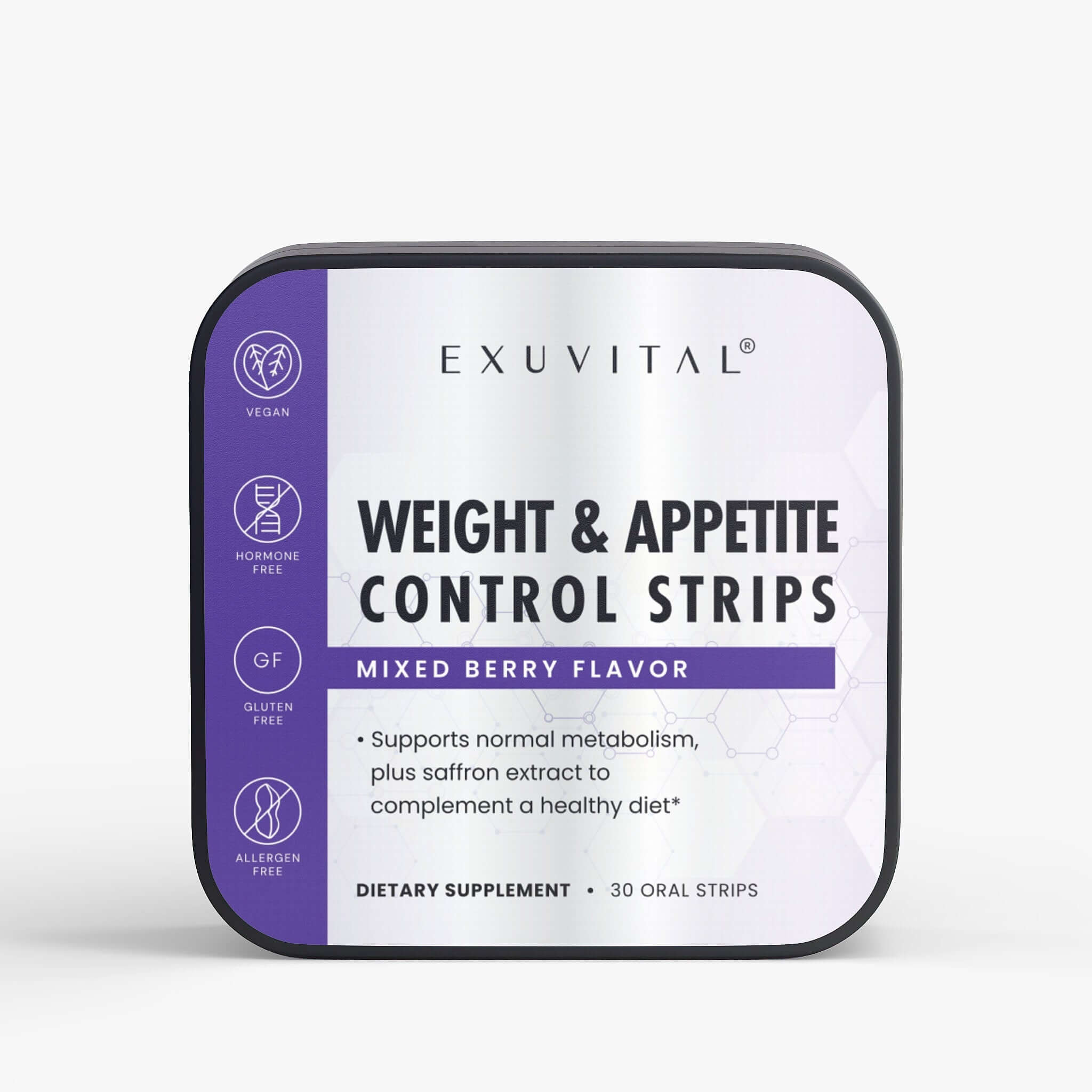 Weight & Appetite Control Strips, appetite control dietary supplement strips, mixed berry flavor, 30 oral strips