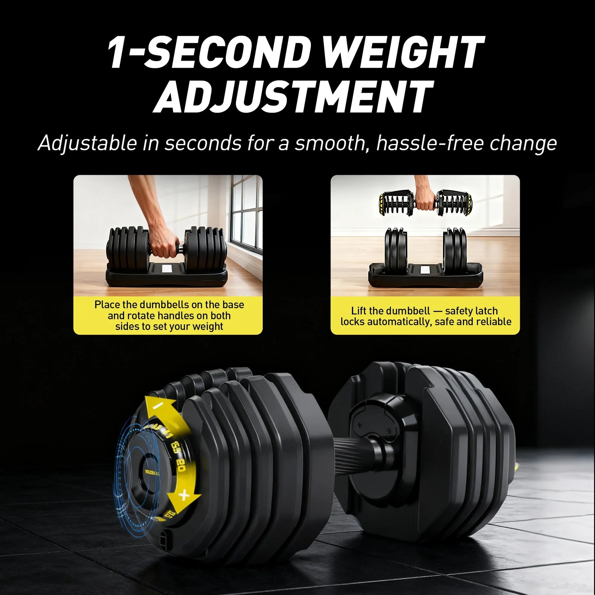 Adjustable Dumbbells Set – All-in-One Free Weight Pair
