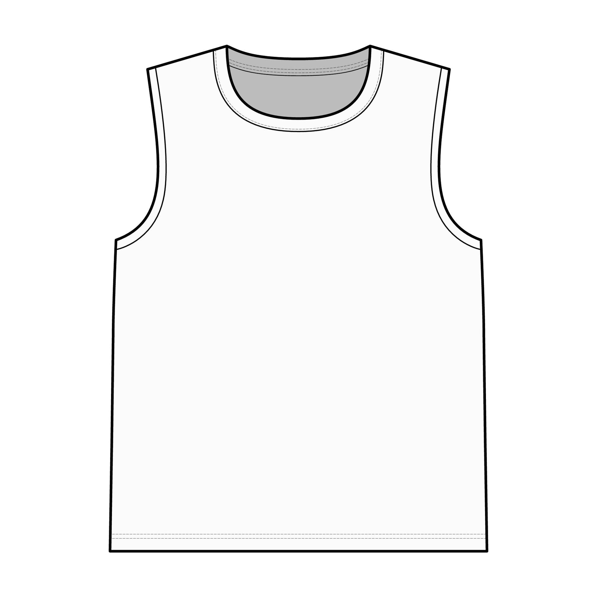 Plain design of a comfortable muscle tank top, perfect for casual wear and layering.