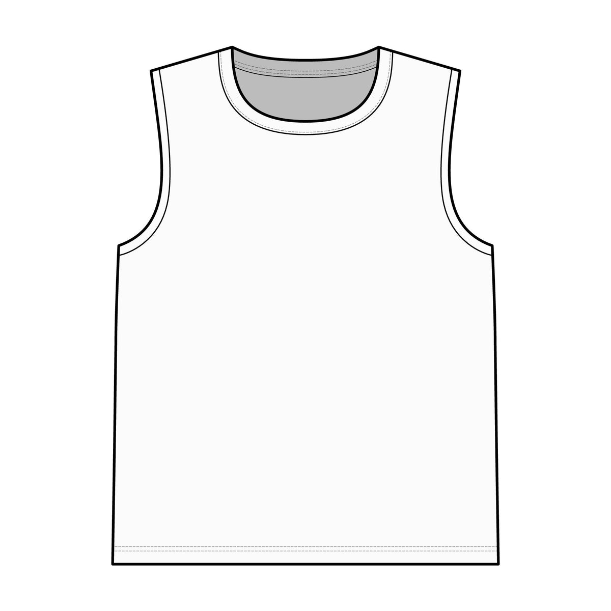 Plain design of a comfortable muscle tank top, perfect for casual wear and layering.