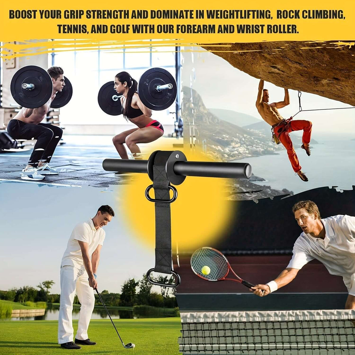 Boost your grip strength with our wrist strengthener for fitness training used in various sports and workouts.