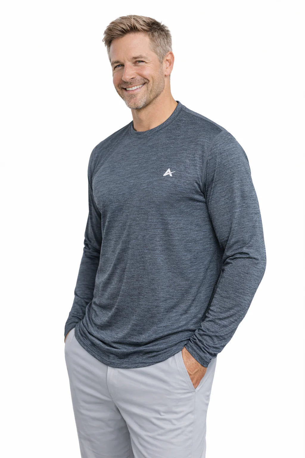 Men'S Cooling Crew Neck Long Sleeve T-Shirt