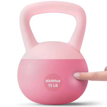 Soft Kettlebell with Handle - Home Gym Weight Training Equipment for Strength Conditioning, Core Training