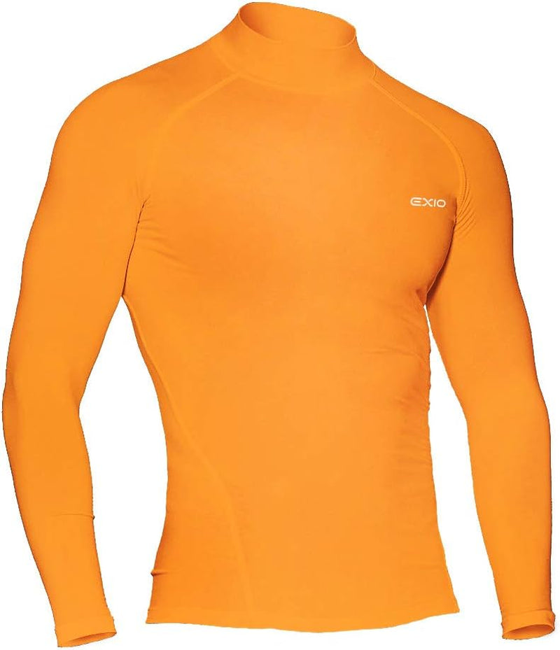Men's EXIO compression base layer top with long sleeves, made from cool dry fabric for comfort and moisture-wicking.