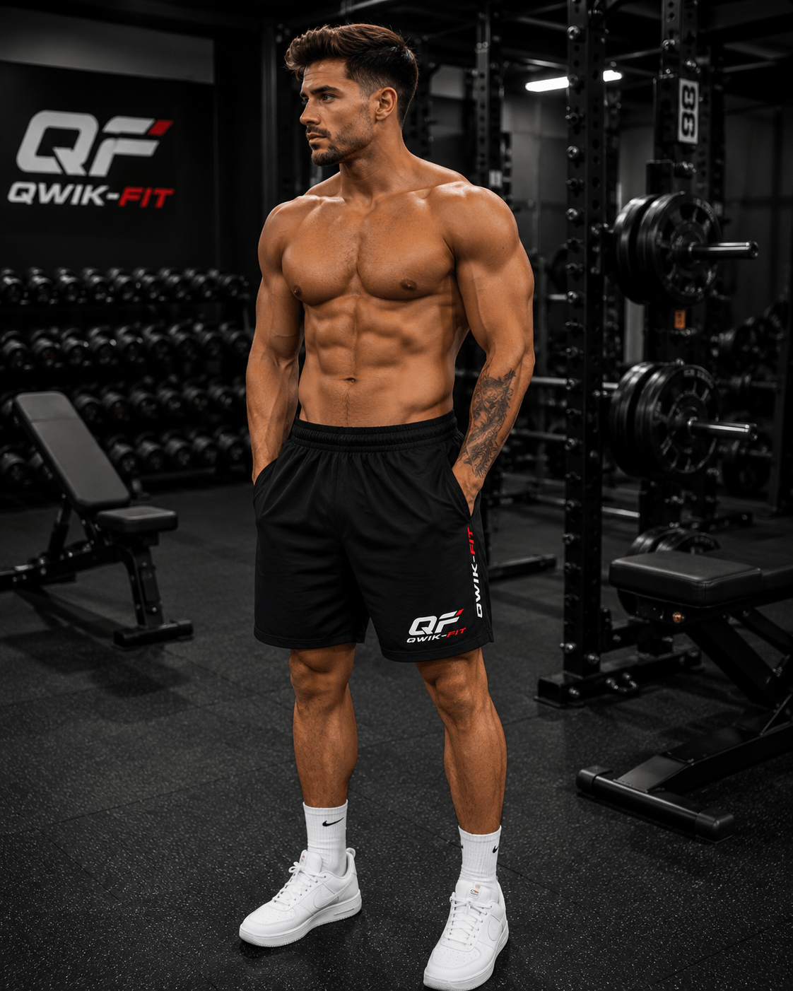 Youth moisture-wicking basketball shorts for active wear, showcasing athletic fit and lightweight design in a gym setting.