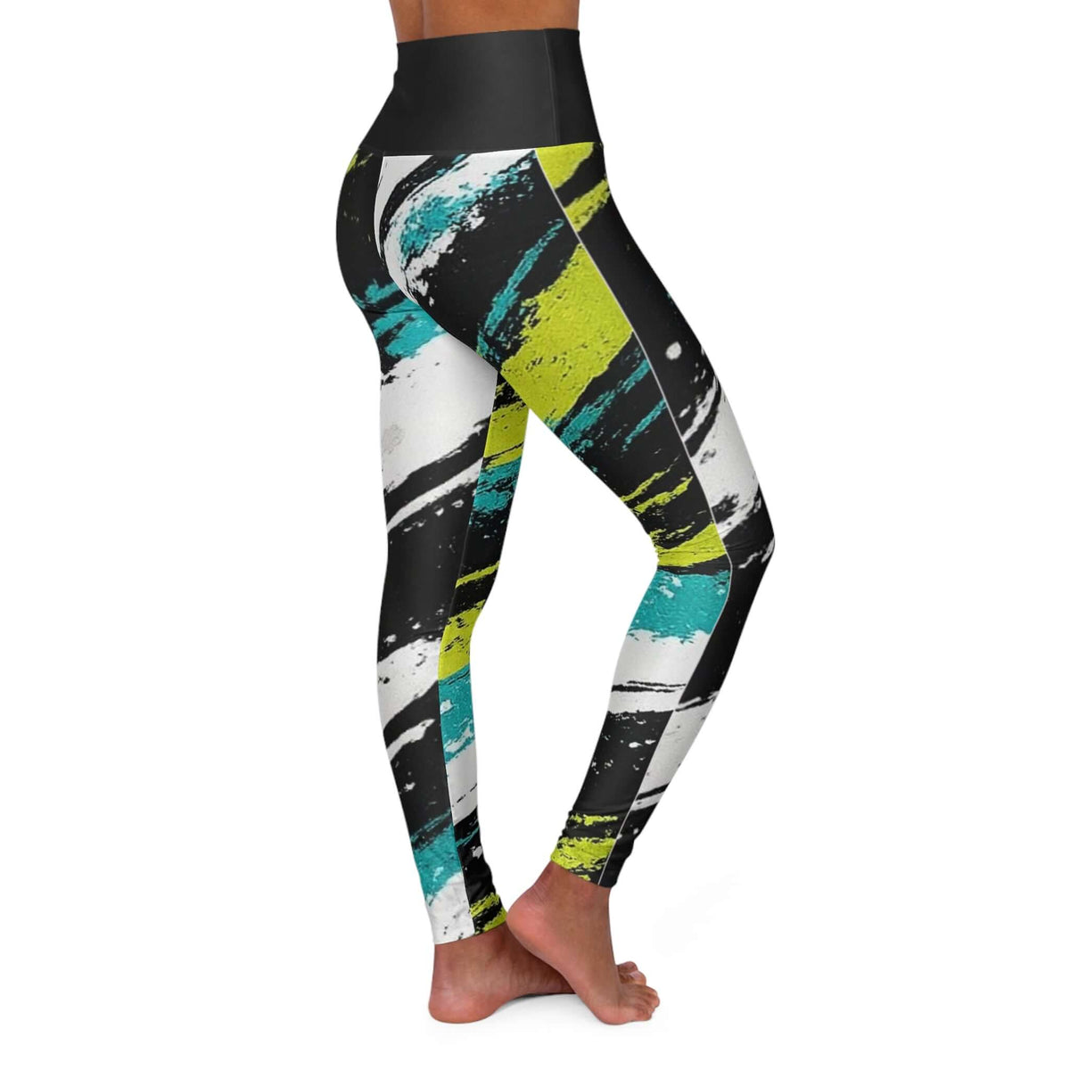 Brushstroke Print Yoga Leggings product image 5