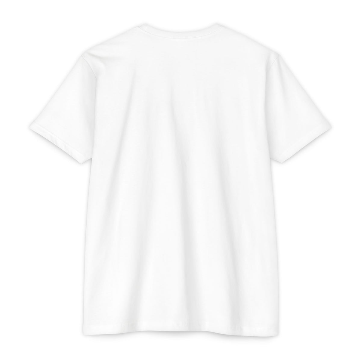 Back view of a lightweight yet durable cotton-poly t-shirt, showcasing its soft fabric and classic fit.