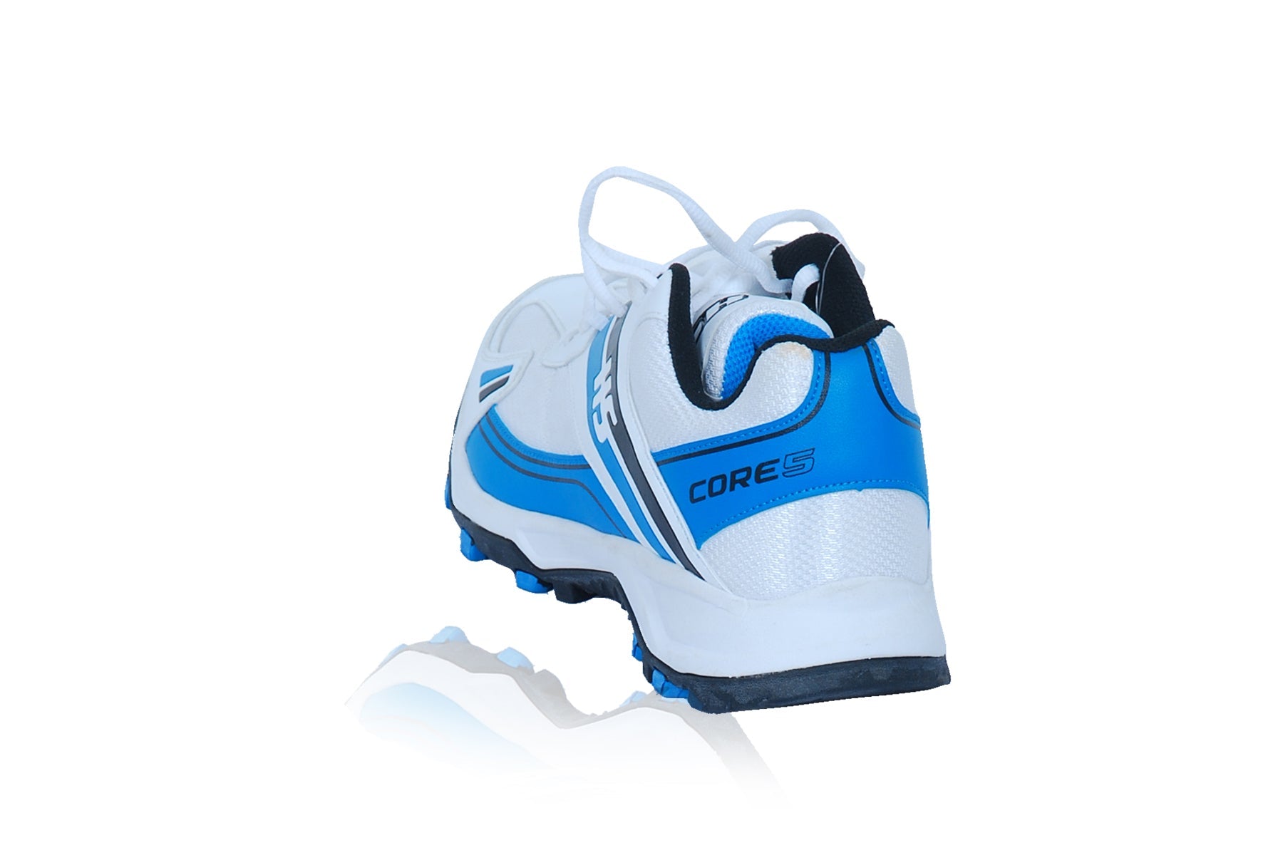Back view of HS Cricket Shoes-Core-5, offering lightweight cricket shoes for performance with traction and stability.