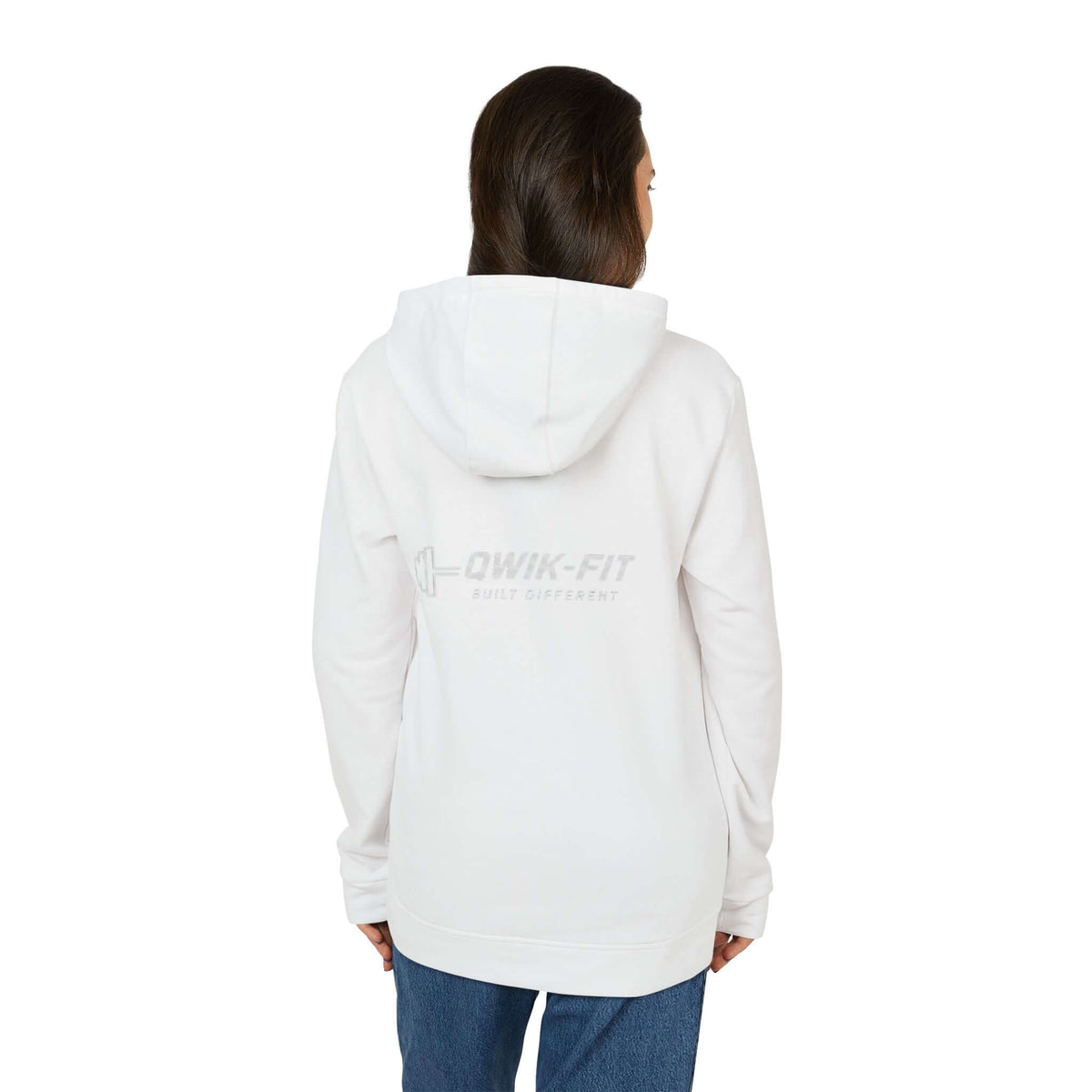 White Adidas Hoodie - Qwik-Fit Logo Athletic Pullover product image 10