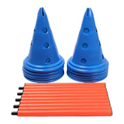 15-Piece Adjustable Sports Training Cones Set
