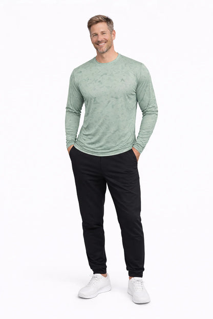 Men'S Cooling Crew Neck Long Sleeve T-Shirt