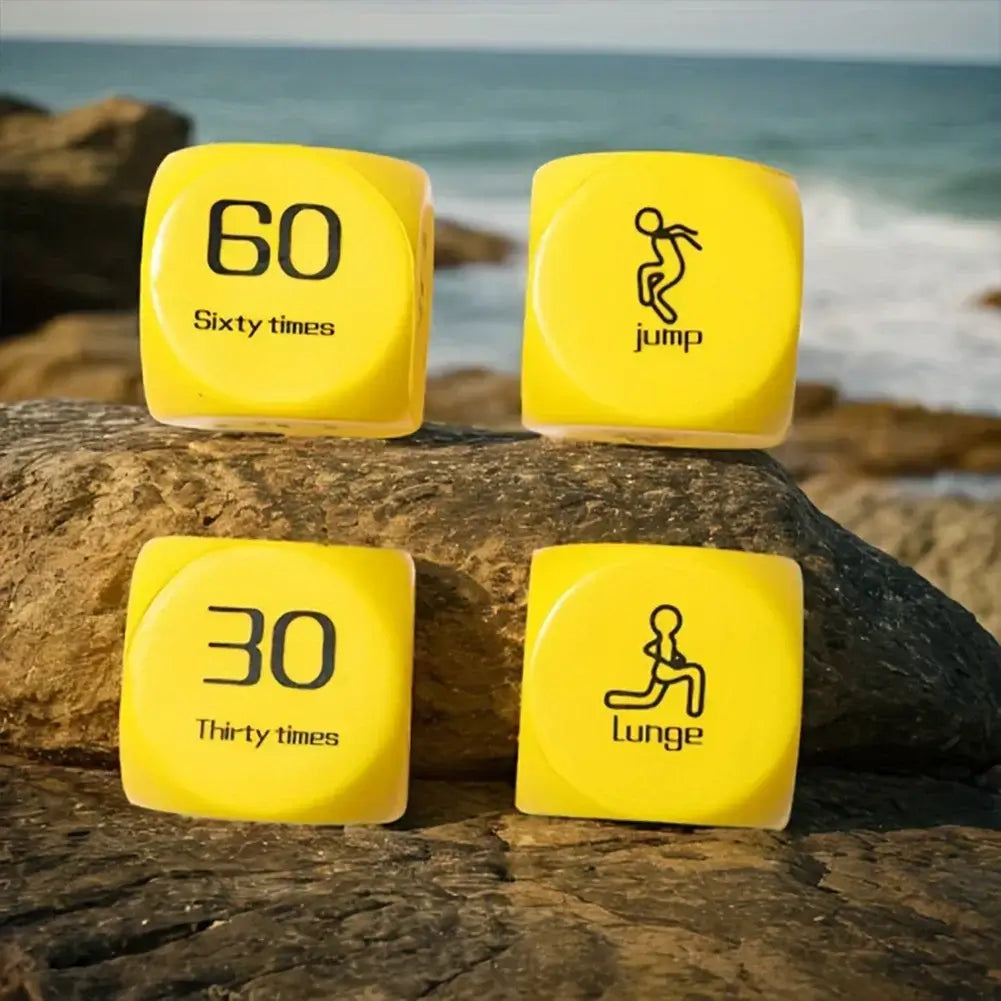2Pcs Fitness Dice 6-Sided Workout Dice Yellow product image 4