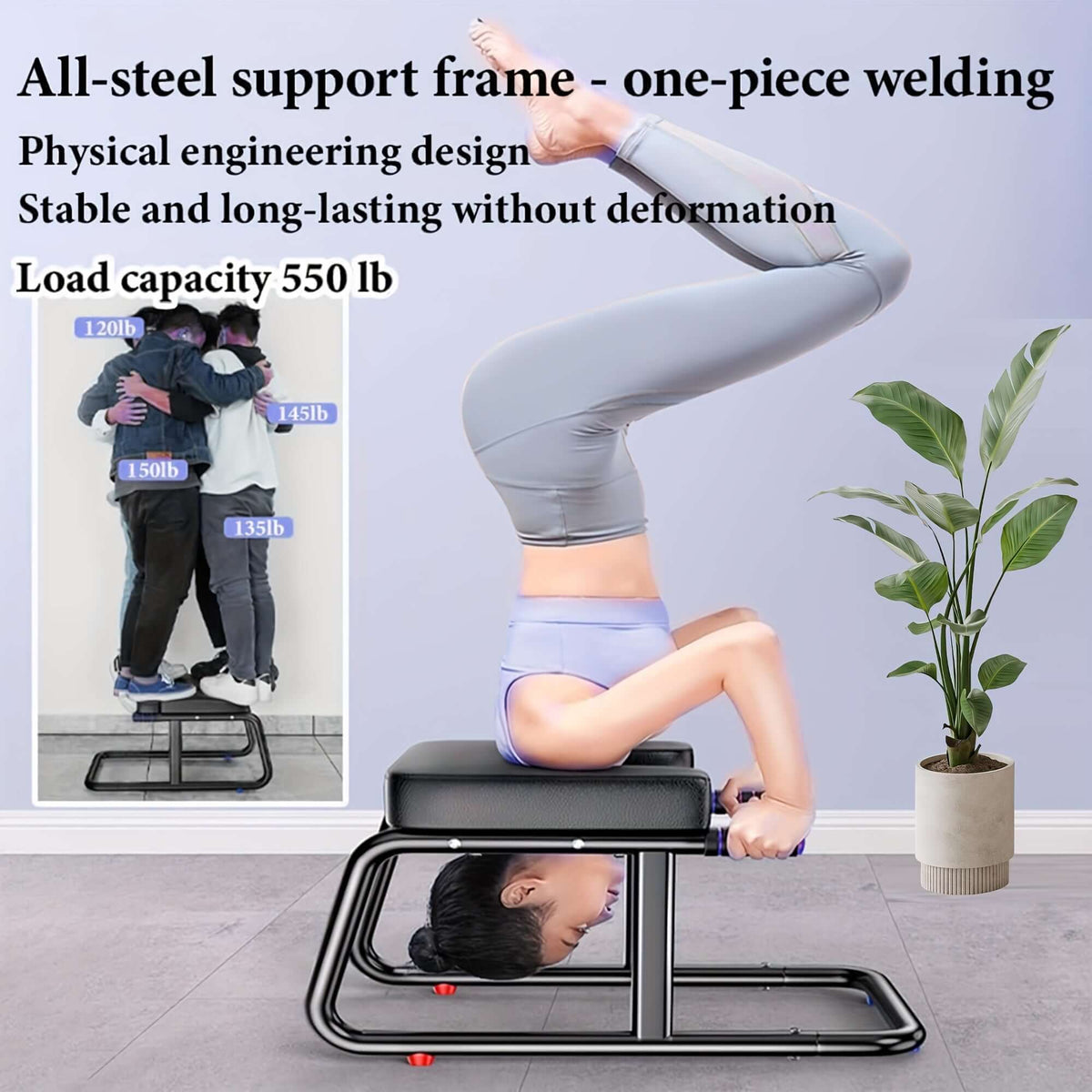 Upward Yoga Stool with Handrests Iron Frame product image 4