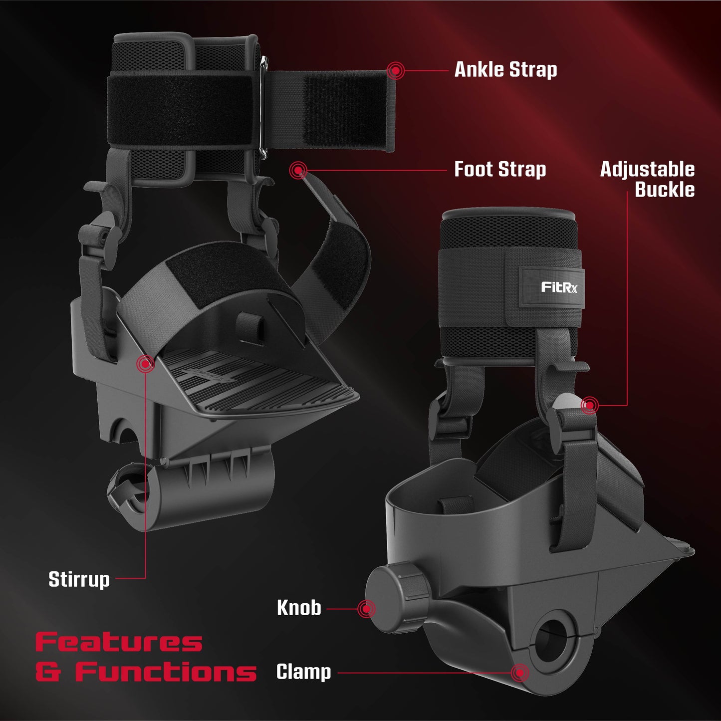Adjustable Anklebell Leg Weight Adapter – Ankle Weight Dumbbell Attachment (Single)