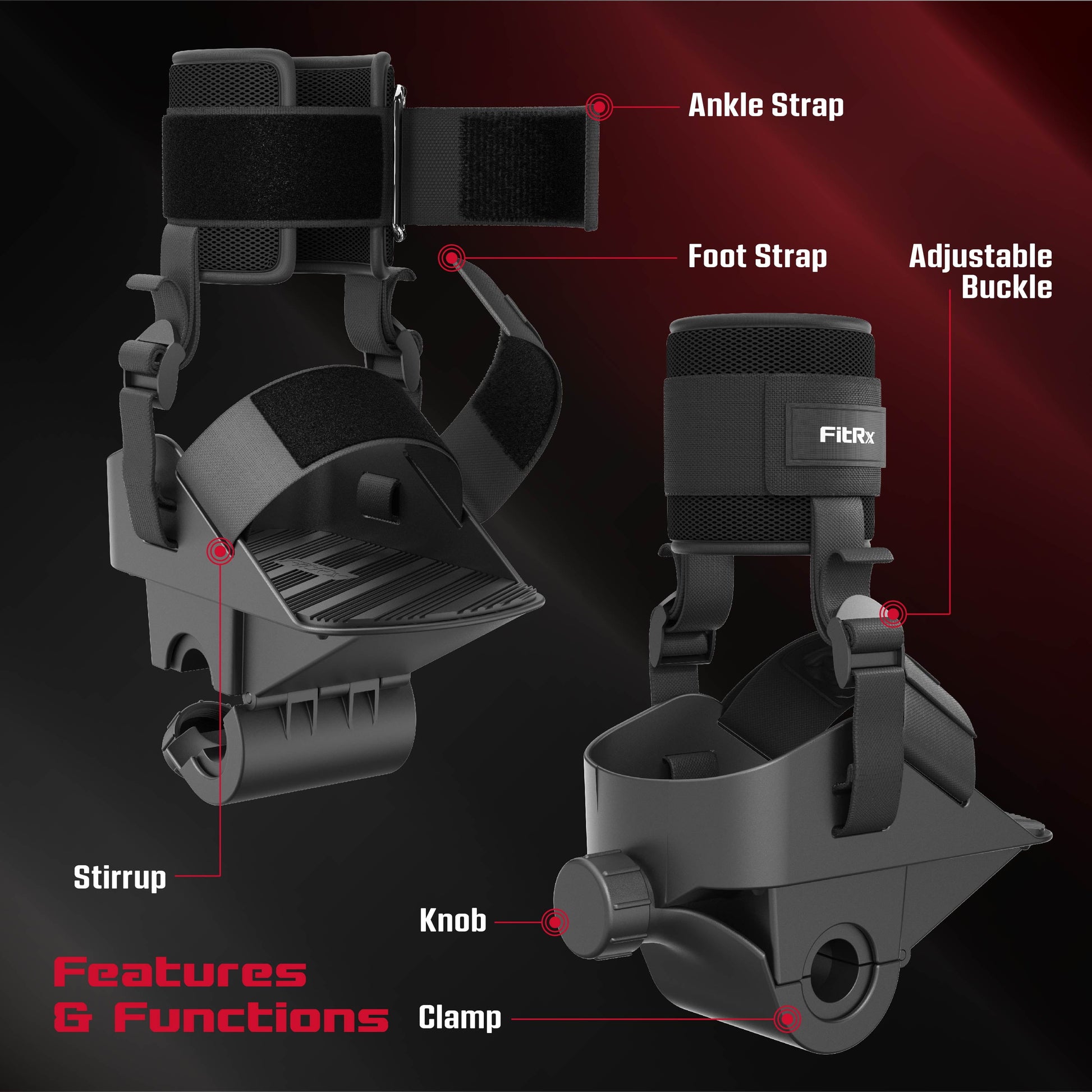 Adjustable Anklebell Leg Weight Adapter – Ankle Weight Dumbbell Attachment (Single)
