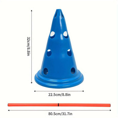15-Piece Adjustable Sports Training Cones Set-2