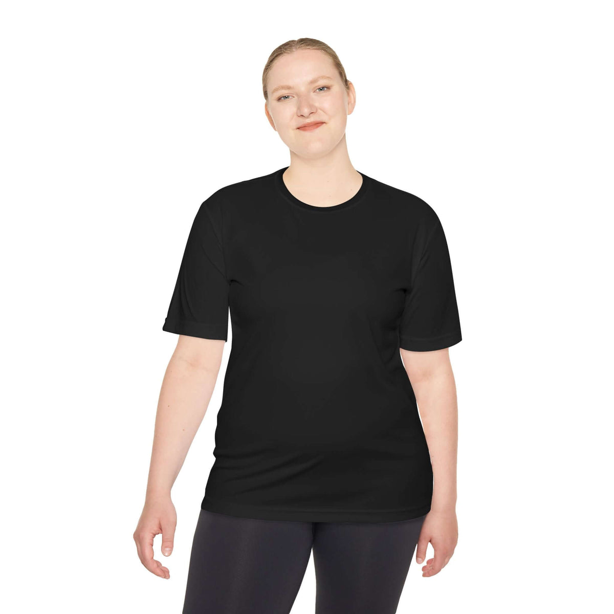 Qwik-Fit Performance Tee, a stylish moisture-wicking gym shirt for ultimate comfort and training versatility.