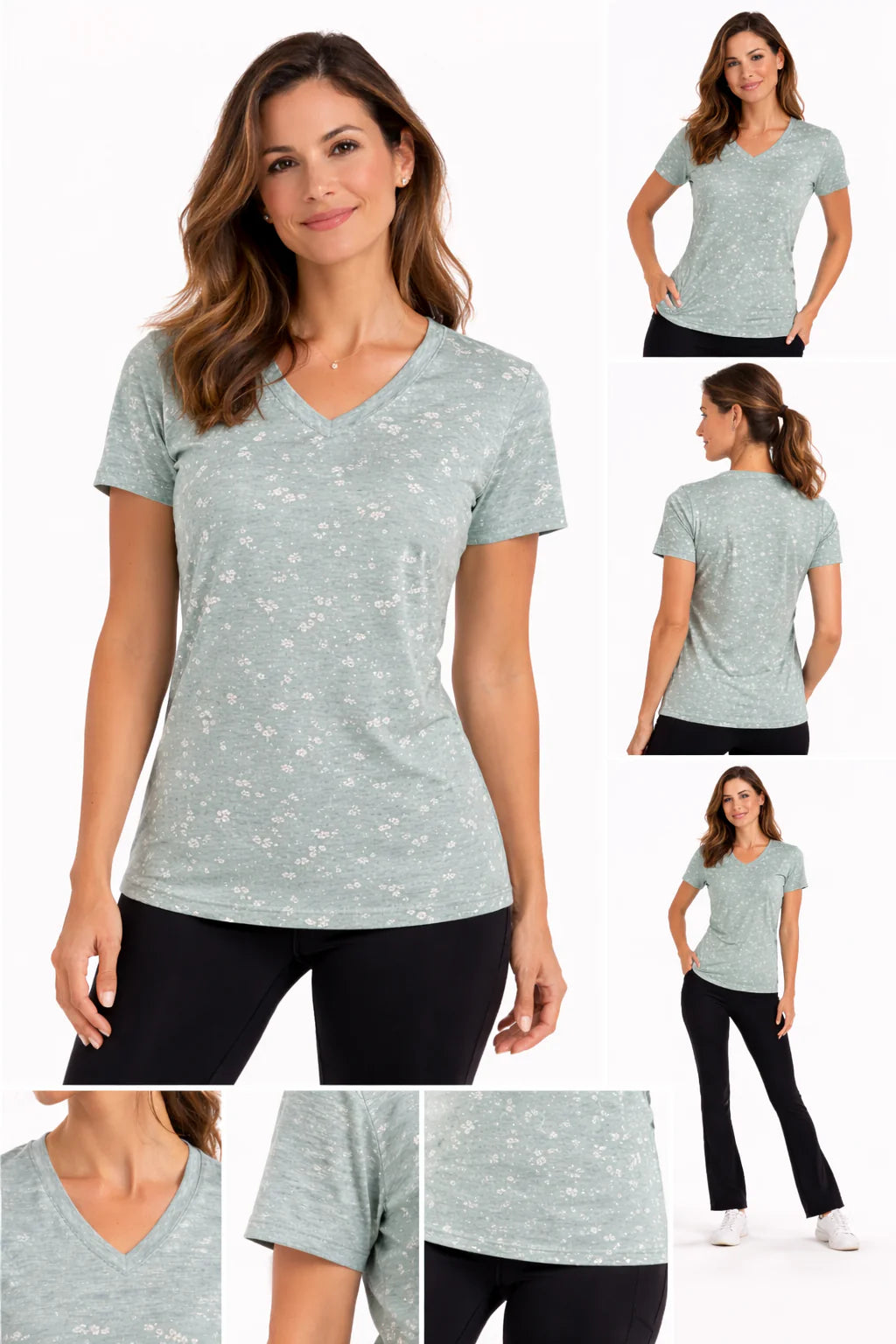 Women'S Cooling V-Neck Short Sleeve T-Shirt