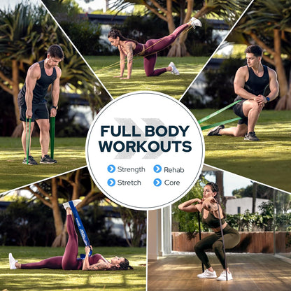 Pull up Assistance Resistance Bands - Long Loop Power Bands for Men and Women - Strength Power Flexibility Training at Home & Gym - Ebooks & Workout Chart Included by Iron Core Fitness