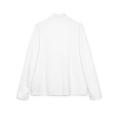 Embroidered soccer crest quarter-zip sweatshirt by Printify, showing a close-up of the detailed crest and fabric texture.
