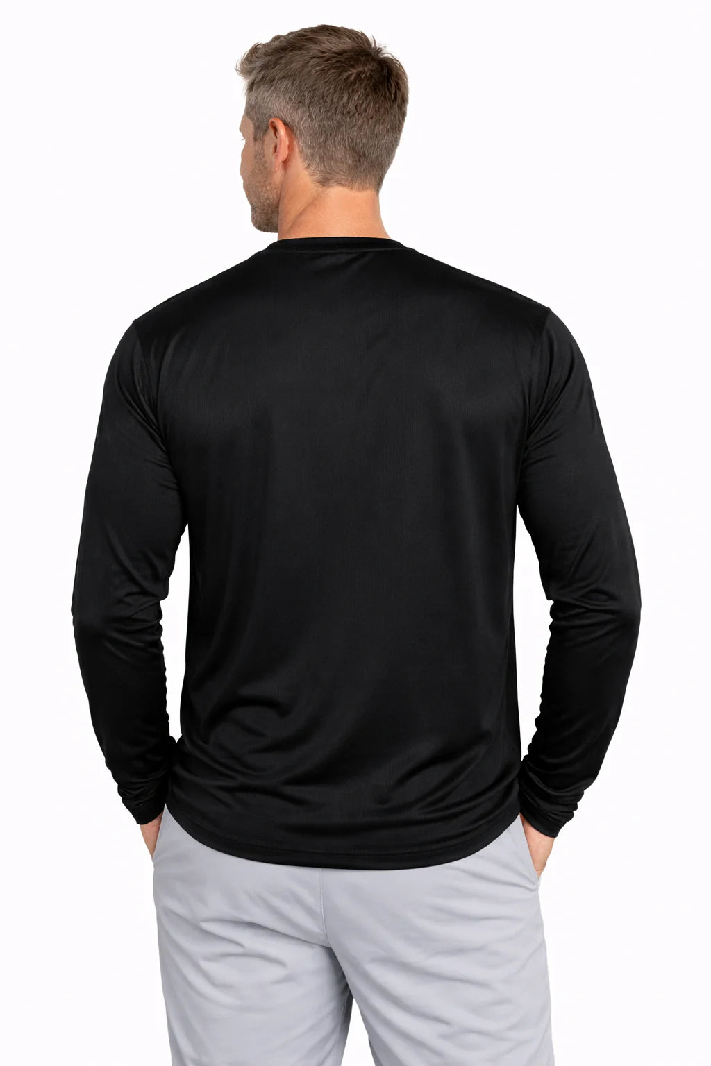 Men'S Cooling Crew Neck Long Sleeve T-Shirt