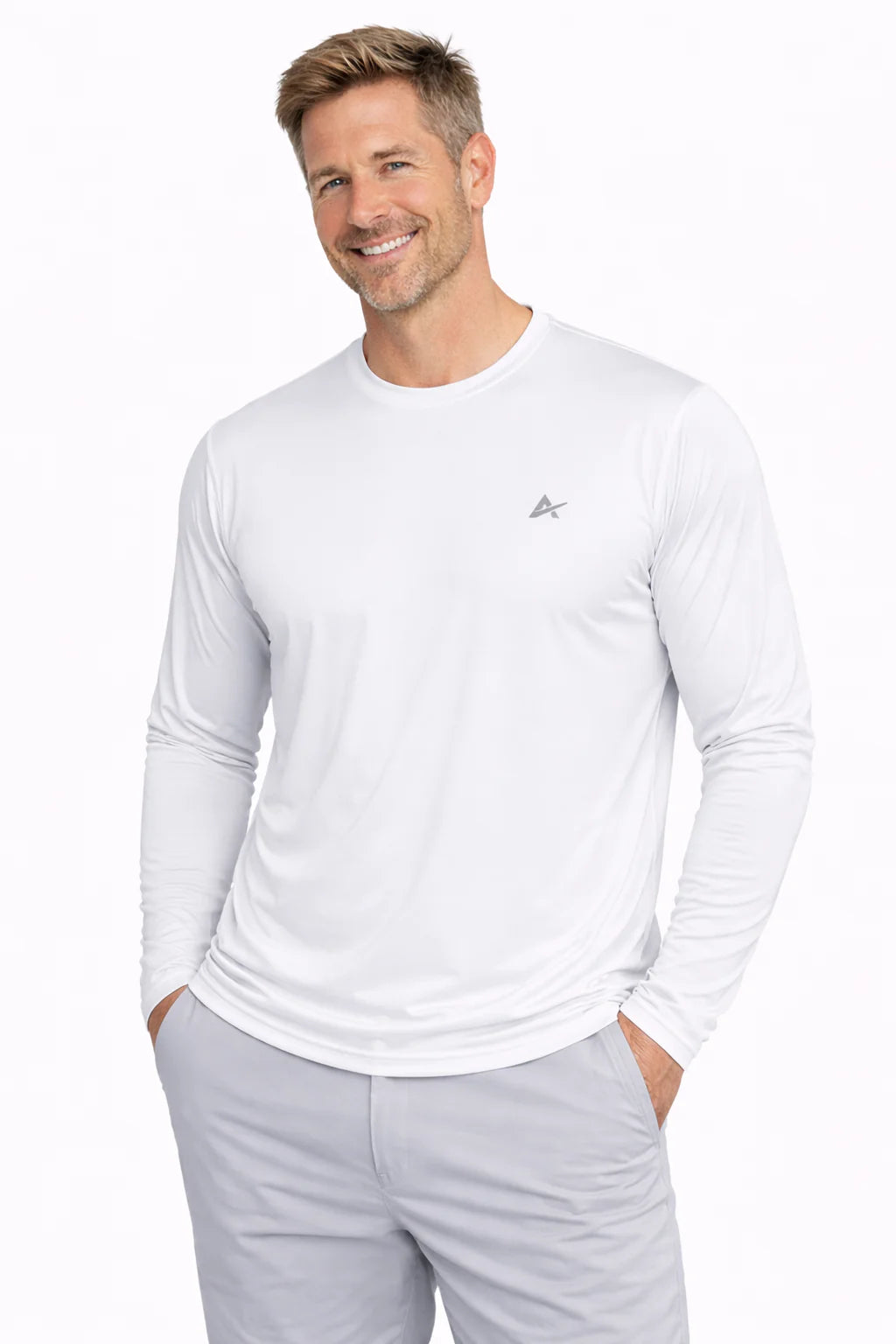 Men'S Cooling Crew Neck Long Sleeve T-Shirt