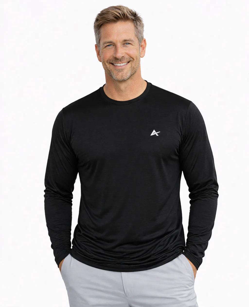 Men'S Cooling Crew Neck Long Sleeve T-Shirt