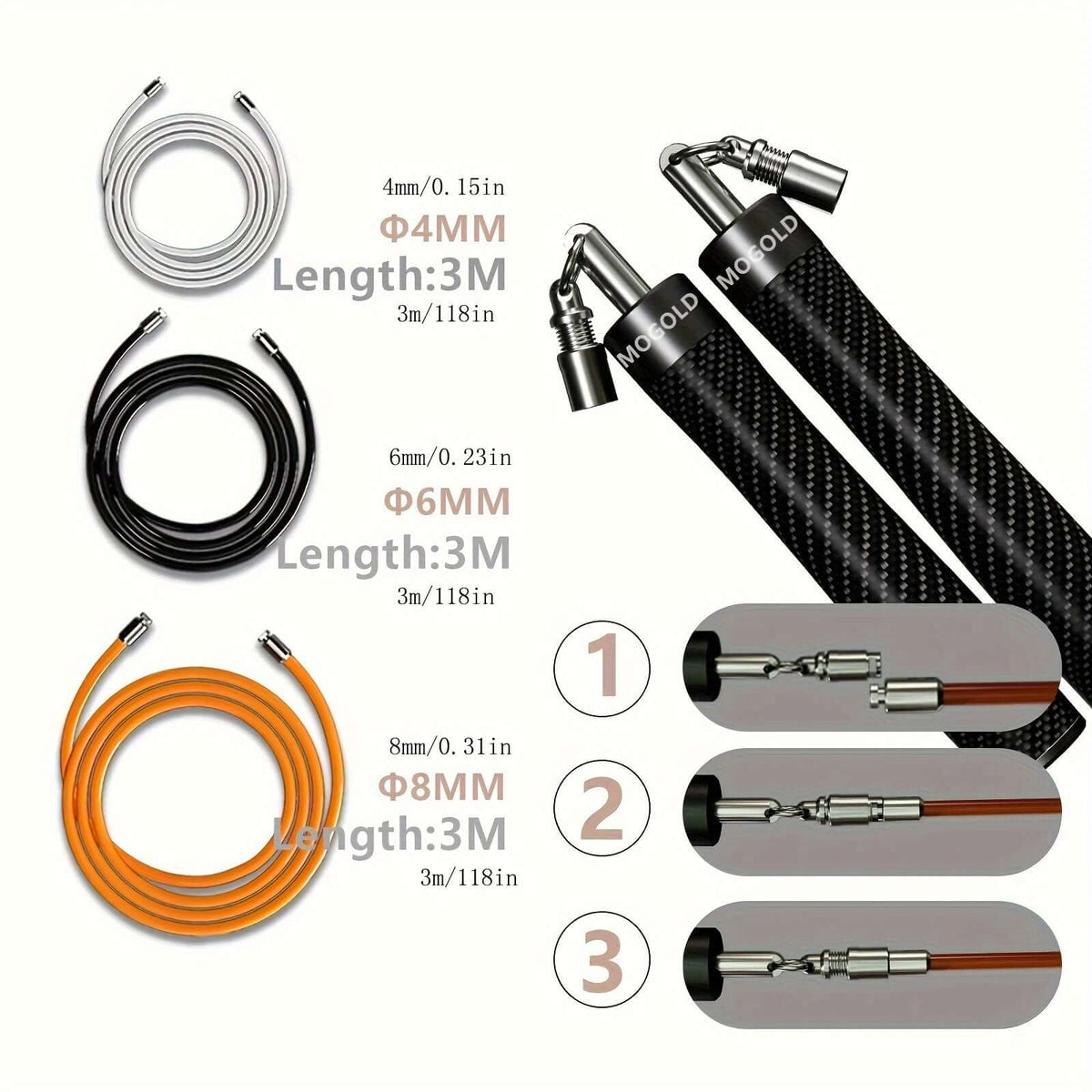 Heavy-Duty Steel Skipping Rope for Fitness Training product image 2