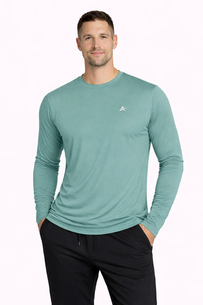 Men'S Cooling Crew Neck Long Sleeve T-Shirt