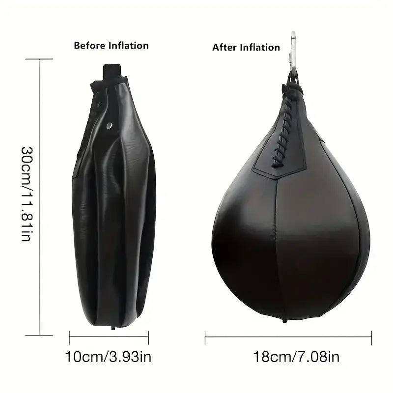 Pear-Shaped Boxing Speed Ball - Hanging Punching Bag(Black) product image 2
