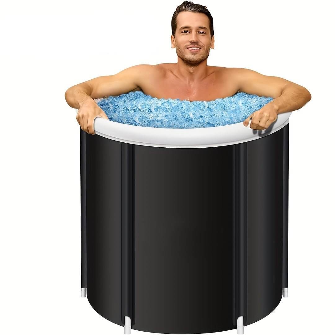 Freestanding Ice Bath Tub For Fitness Recovery(Black) product image 1