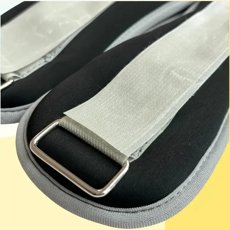 close-up of 0.6kg strength training ankle weights with adjustable straps for secure fit