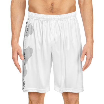 Qwik-Fit basketball shorts in white, customizable, and designed for comfort, ideal for custom basketball shorts.