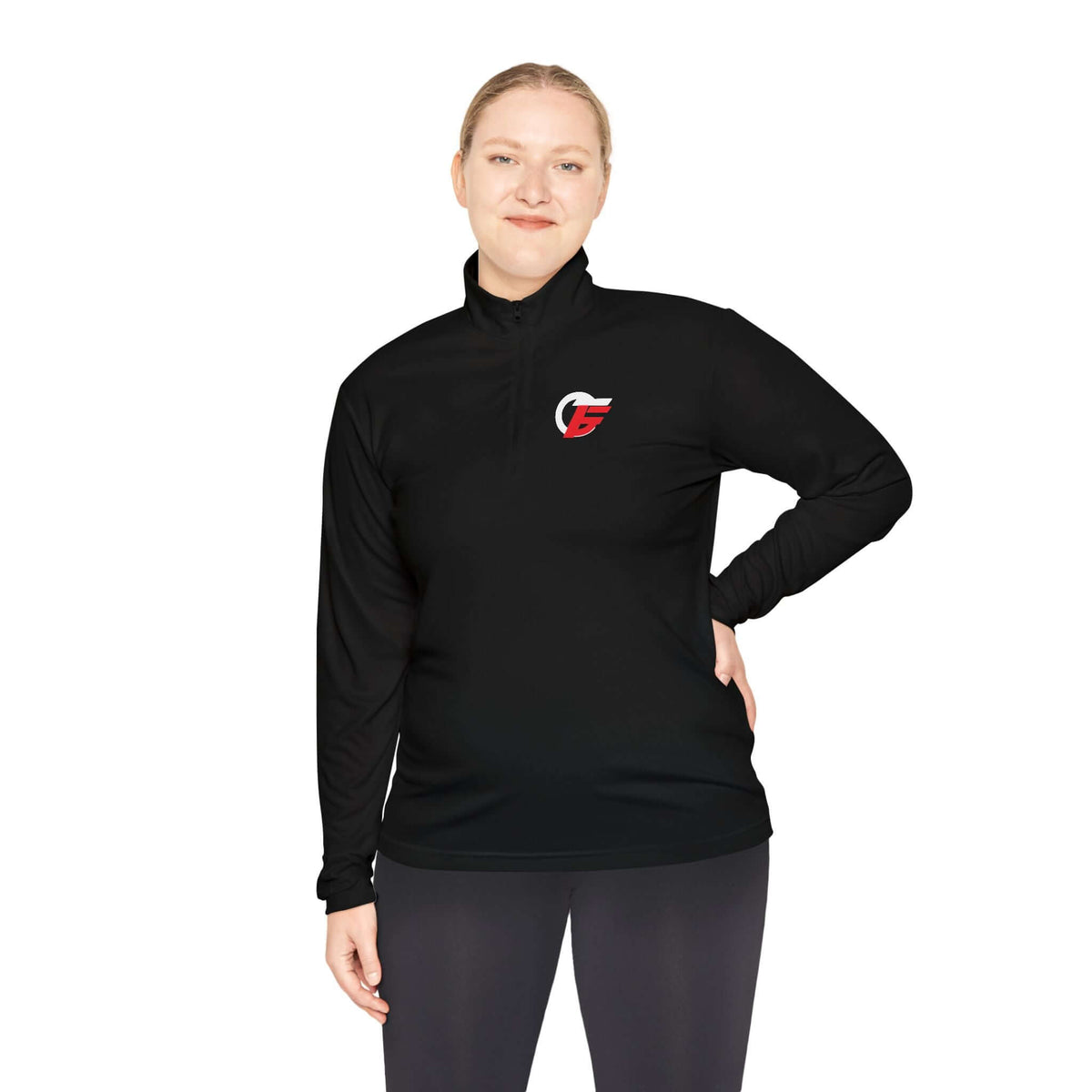 Workout quarter-zip pullover for active everyday wear