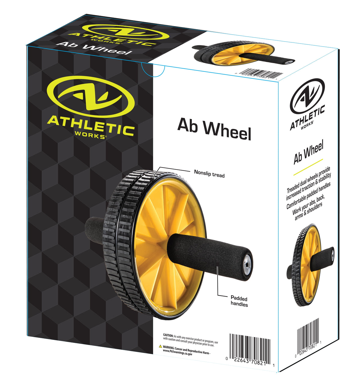 Athletic Works 7" Dual Ab Wheel - Ultimate Core Strength & Abdominal Trainer