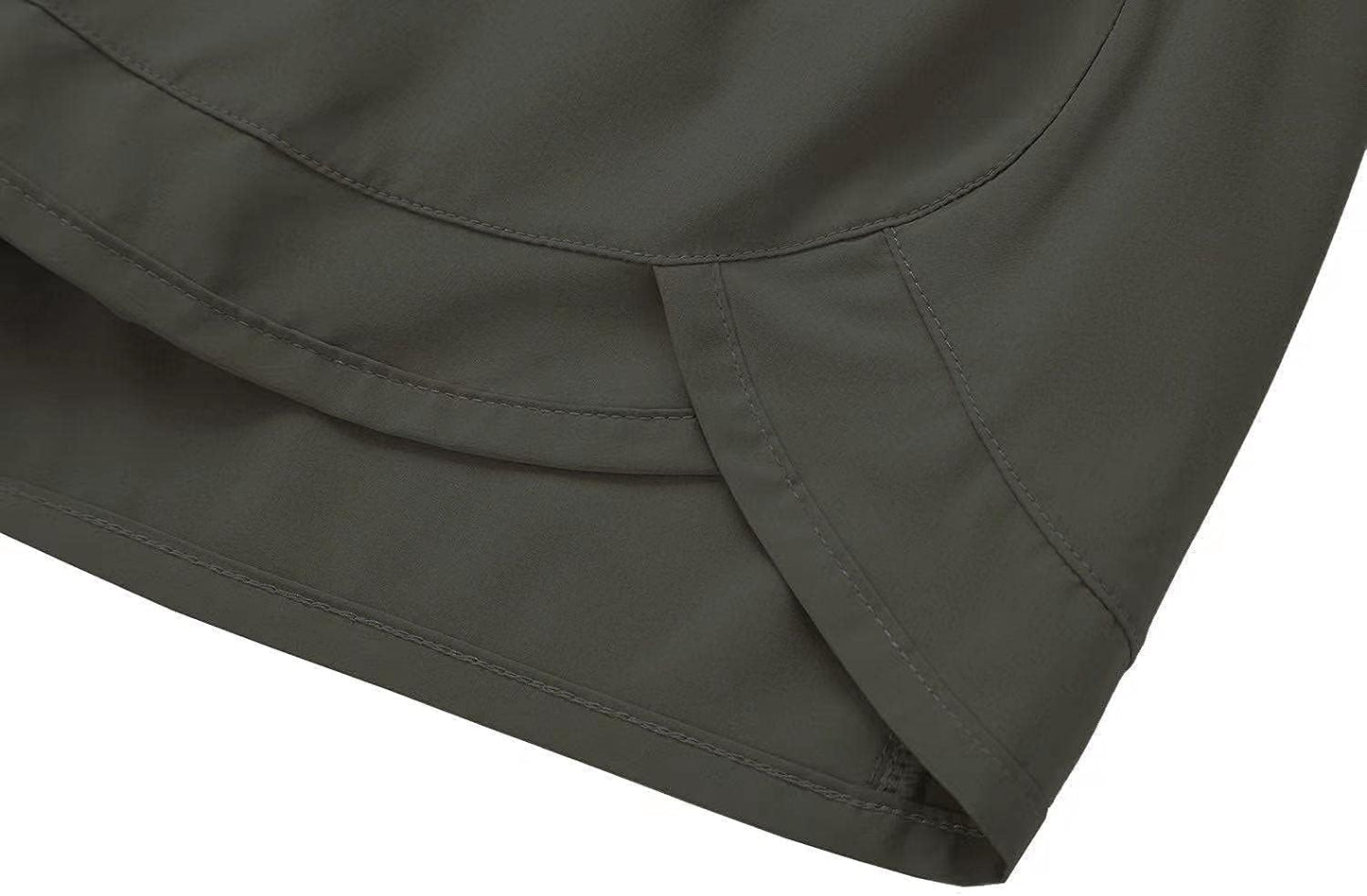 Tough Mode women's 3-inch lightweight running volleyball shorts with mesh liner and zip pocket, suitable for workout and active wear.