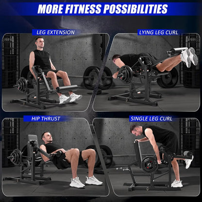 ANCHEER Leg Extension Machine - 400LBS Heavy-Duty 11-Position Adjustable Leg Curl Trainer, Multifunctional Workout Station, Quad Hamstring Glute Equipment with Lumbar Support, Compact Home Gym for Small Spaces,Outdoorfun,Summerwins,Father'Sdaygifts
