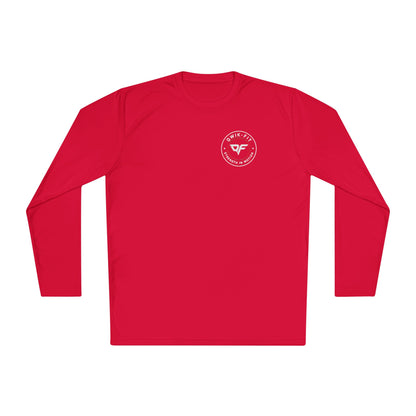 Printify Adventure Crew long sleeve tee with coastal compass logo, featuring a comfortable fit and nautical-inspired design.