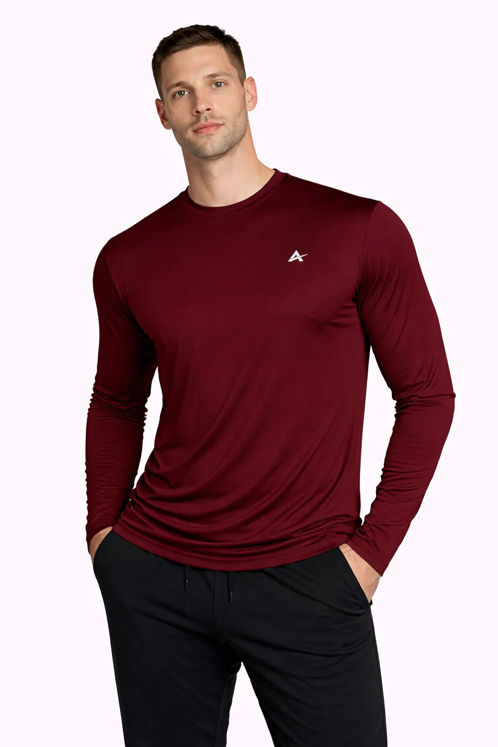 Men'S Cooling Crew Neck Long Sleeve T-Shirt