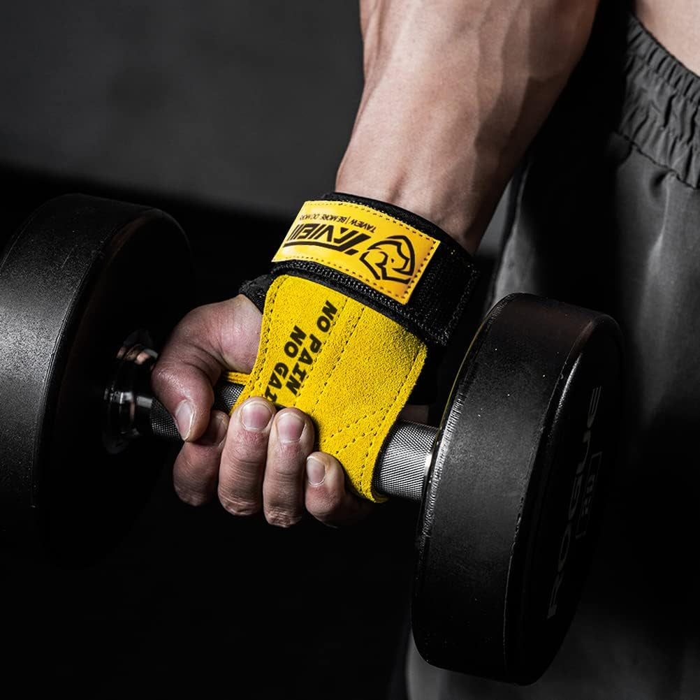 TAVIEW Wrist Straps for Weightlifting for Maximum Grip Support - Lifting Deadlift Strap & Weight Lifting Grips Gloves for Working Out Pull up Deadlifting & Shrugs