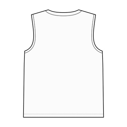 Back view of a comfortable muscle tank top showcasing its sleek and simple design.
