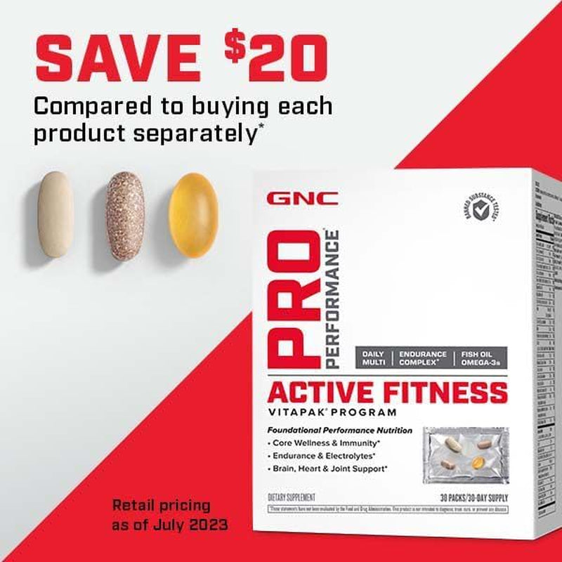 GNC Pro Performance Active Fitness Vitapak Program | 30 Servings