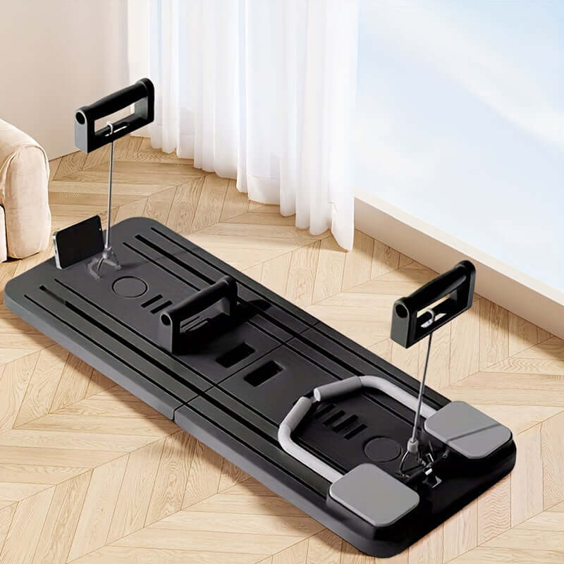 8-In-1 Ab Workout Board - Multifunctional Pilates & Core Strength Trainer (Black) for effective home workouts.