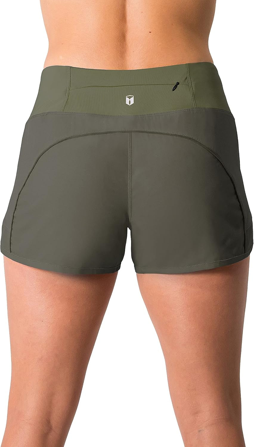 Tough Mode women's 3-inch lightweight running volleyball shorts with mesh liner and zip pocket for workout and athletic activities.