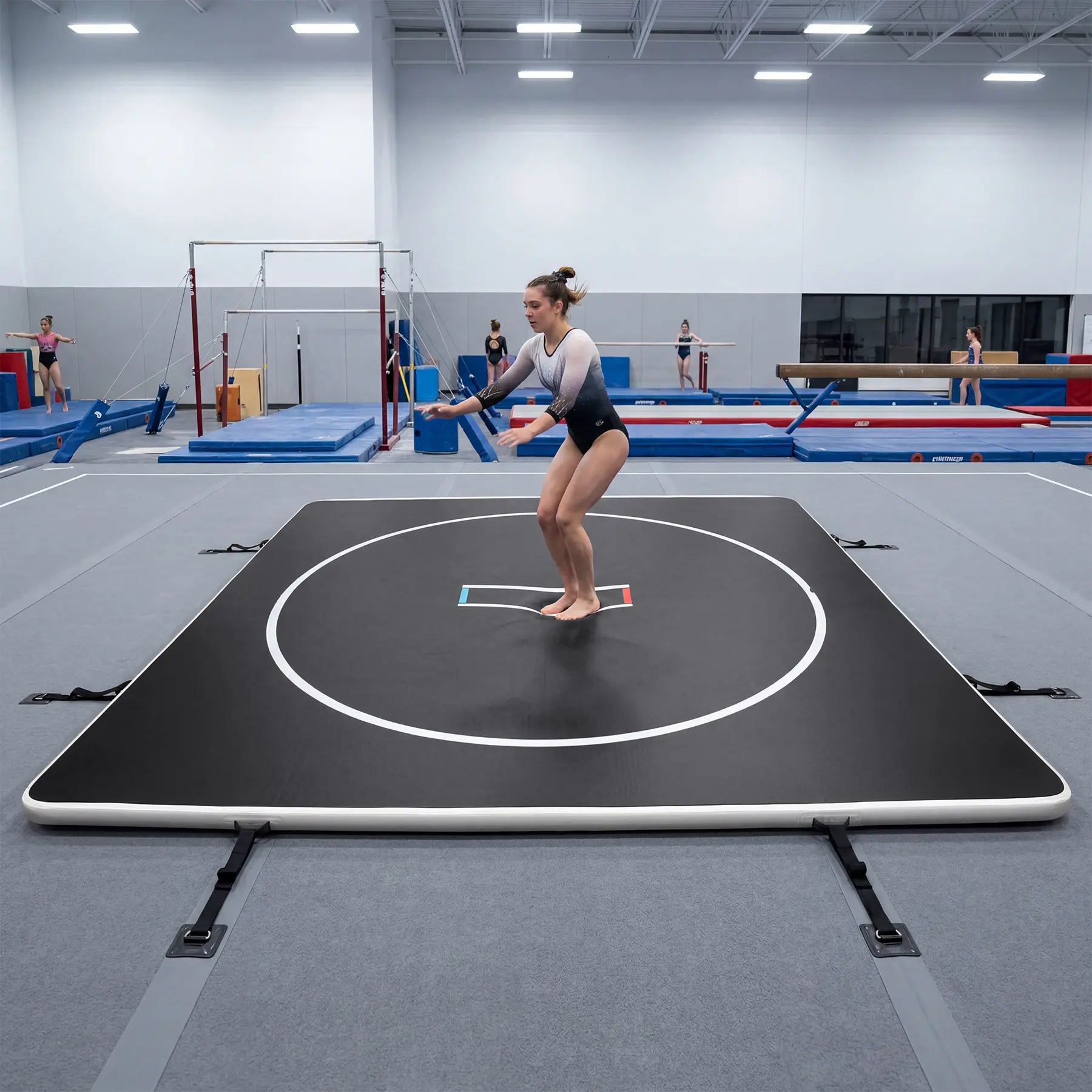 Inflatable wrestling mat by Does not apply, 10ft or 13ft PVC portable mats with circles, 4-inch thick for martial arts and indoor or outdoor use
