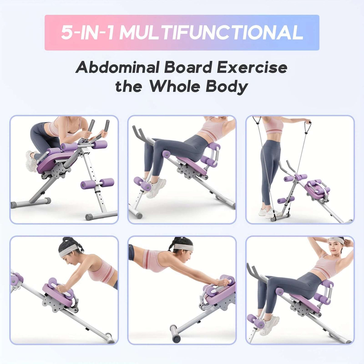 Adjustable abdominal workout machine in use for full-body training and exercise routines.