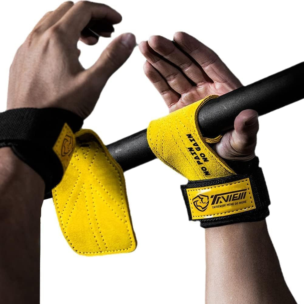 TAVIEW Wrist Straps for Weightlifting for Maximum Grip Support - Lifting Deadlift Strap & Weight Lifting Grips Gloves for Working Out Pull up Deadlifting & Shrugs