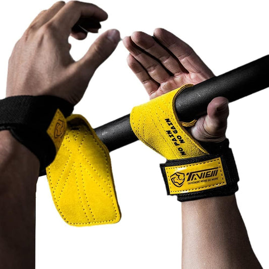 TAVIEW wrist straps for weightlifting, providing grip support for deadlifts, pulls, shrugs, and workout training.
