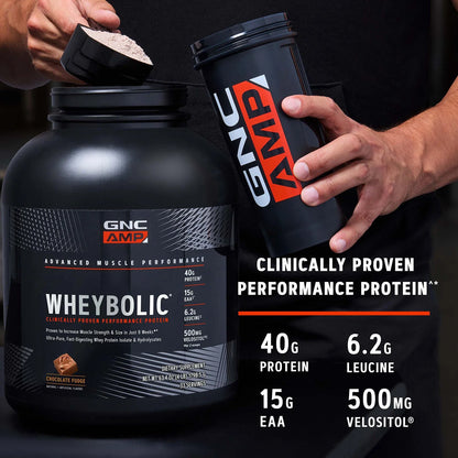 AMP Wheybolic Clinically Proven Protein Powder, Increases Muscle Strength & Muscle Building, 40G Whey Protein, BCAA, Leucine, 3Rd Party Tested, Classic Vanilla, 10 Servings