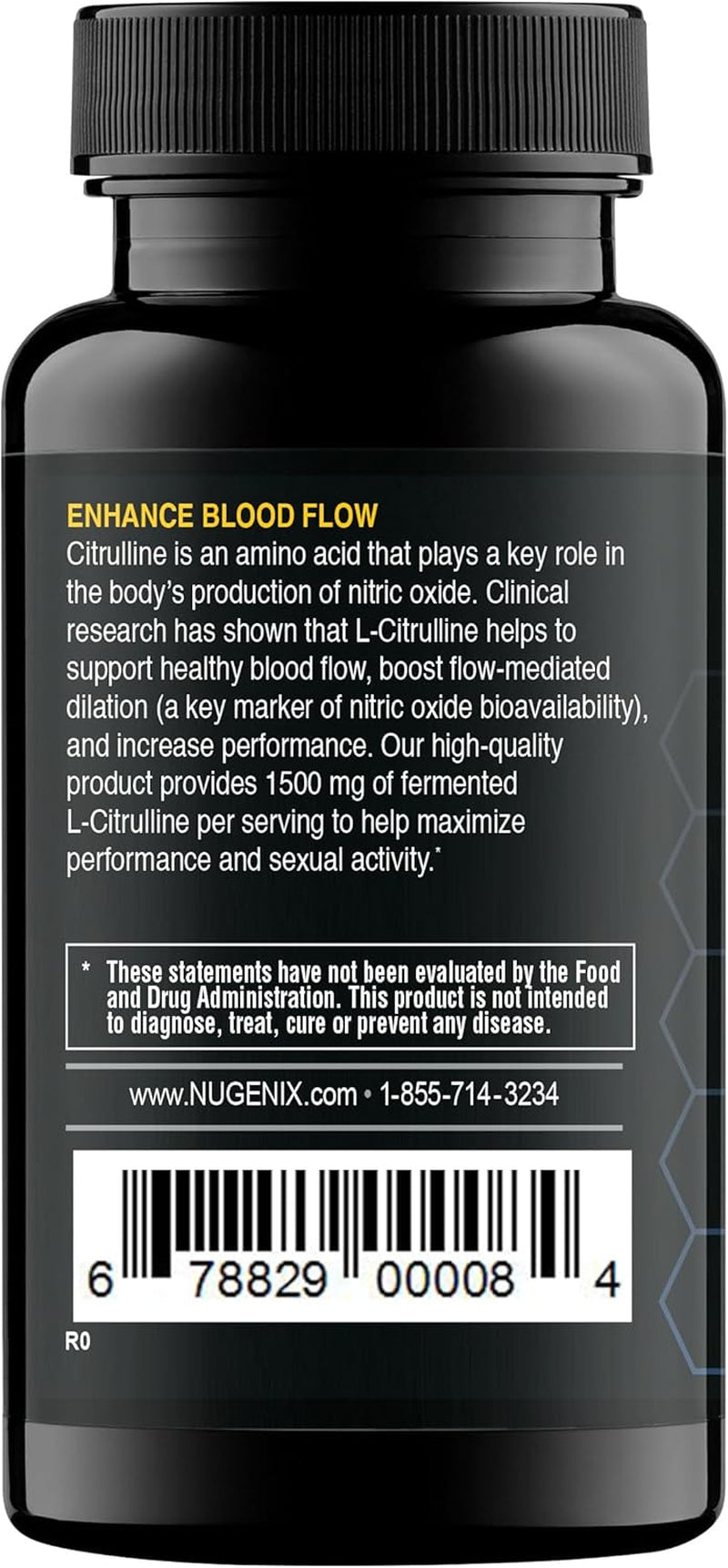 Nugenix Essentials L-Citrulline Supplement for Enhanced Blood Flow and Performance - 1500 Mg, 120 Capsules